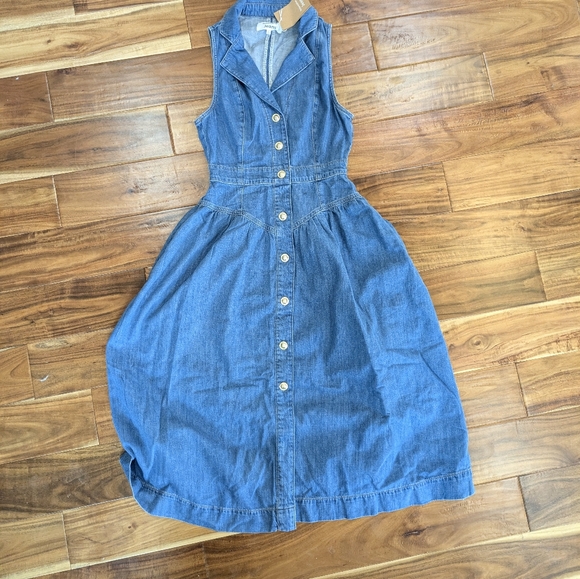 NWT Reformation Ellison Denim Dress Size 2 - Picture 3 of 6